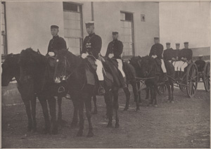 FIELD-ARTILLERYMEN IN SUMMER UNIFORM